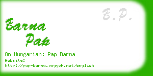 barna pap business card